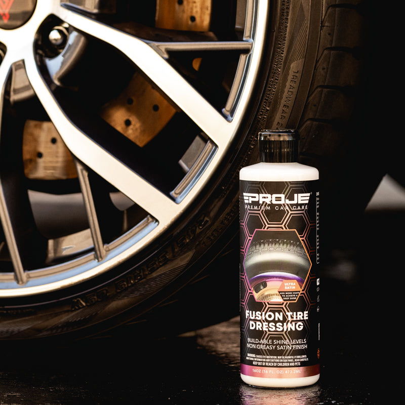Fusion Tire Dressing 16oz for Rich Black Shine | Proje Products 8 fl oz Fusion Tire Dressing 16oz for Rich Black Shine | Proje Products 8 fl oz