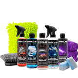 Elite Wash Kit - 10-Piece Kit – Professional Car Detailing Bundle - Water Spot Remover, Wheel Cleaner, Tire Dressing, Glass Cleaner & More