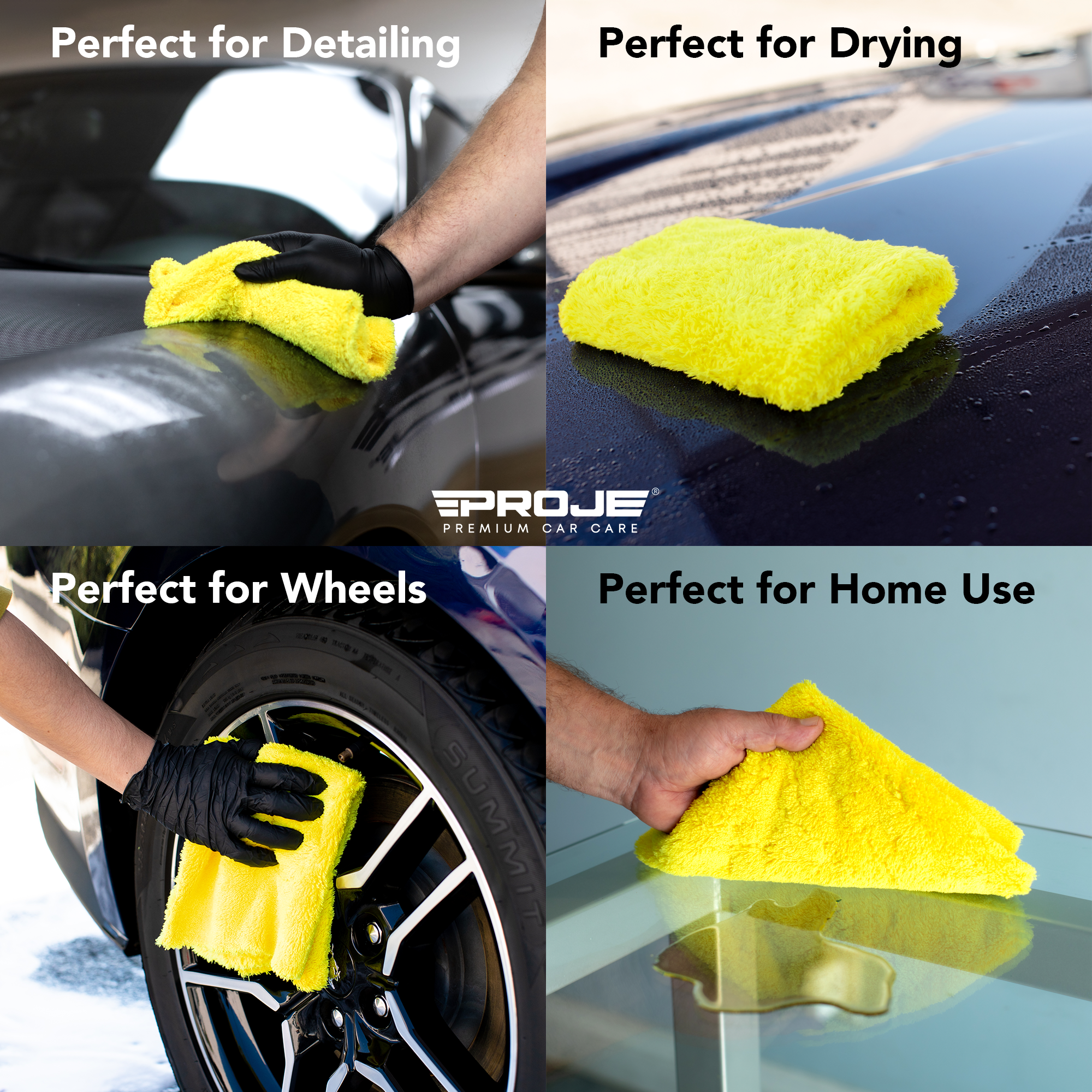 YellowPRO - 600 GSM Microfiber Towels For Cars