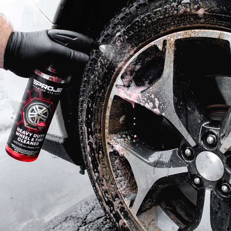 Proje Premium Car Care Redline Wheel Cleaner 16 oz | Heavy-Duty Wheel  Cleaning Spray | Multi Purpose Brake Dust Remover Rim & Wheel cleaner |  Safe on